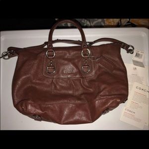 Used leather  “Ashley” brown Coach bag